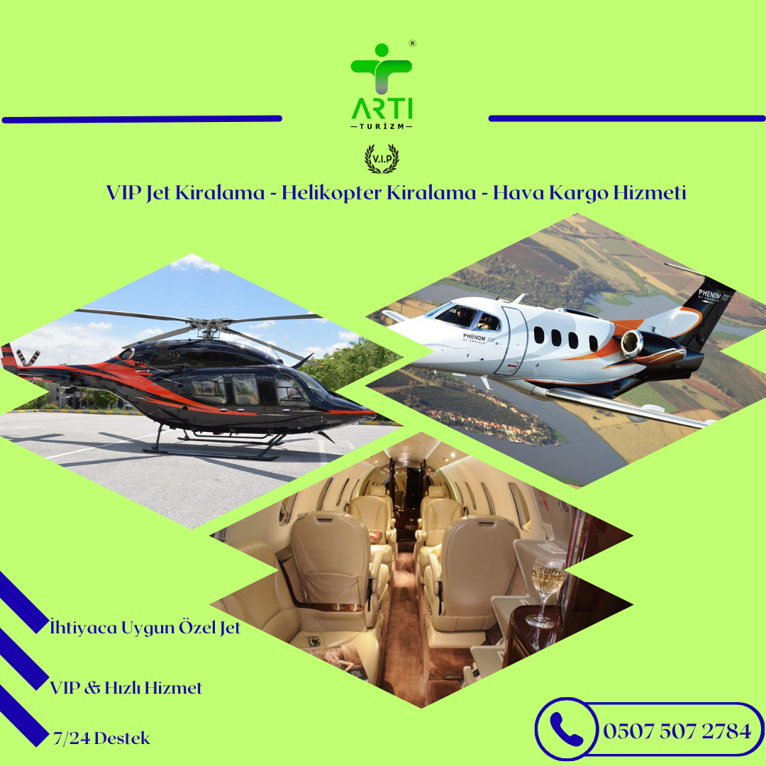 VIP Jet Rental, Helicopter Charter, Air Cargo & Air Ambulance Services in Turkiye