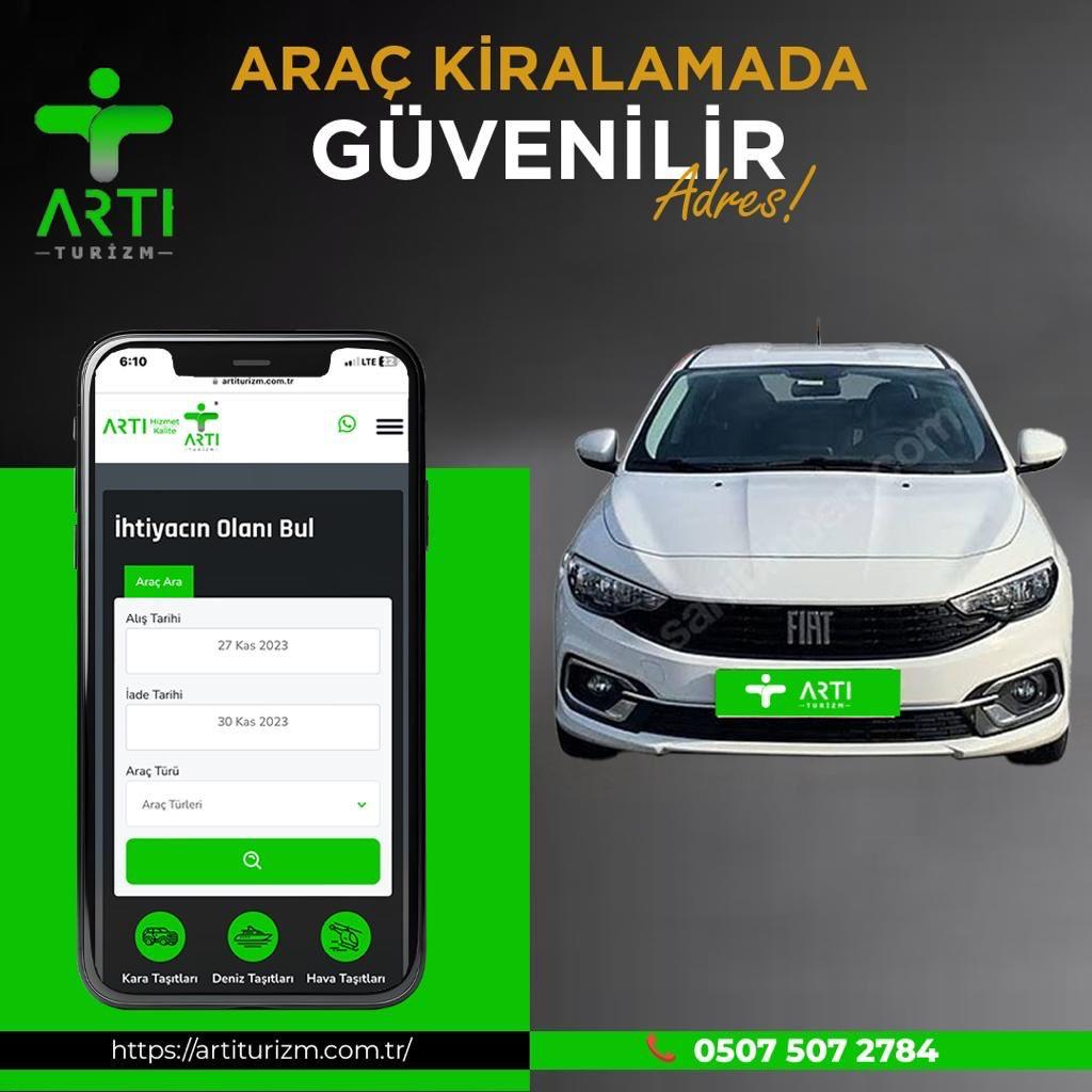 Hatay Araç Kiralama Otomatik Vites ve VIP Hizmet  Artı Turizm