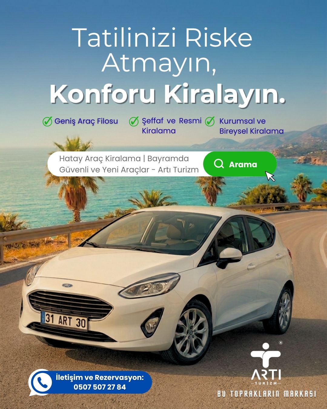 Hatay Car Rental Antakya Defne Samandag & Iskenderun Car Hire Arti Turizm