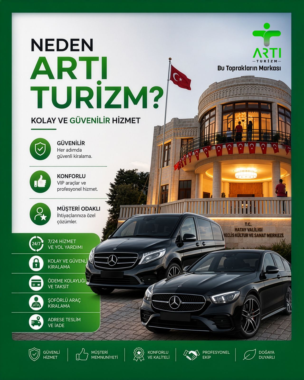Hatay Car Rental & VIP Transfer Services Reliable Transportation from Hatay Airport to Antakya and Iskenderun