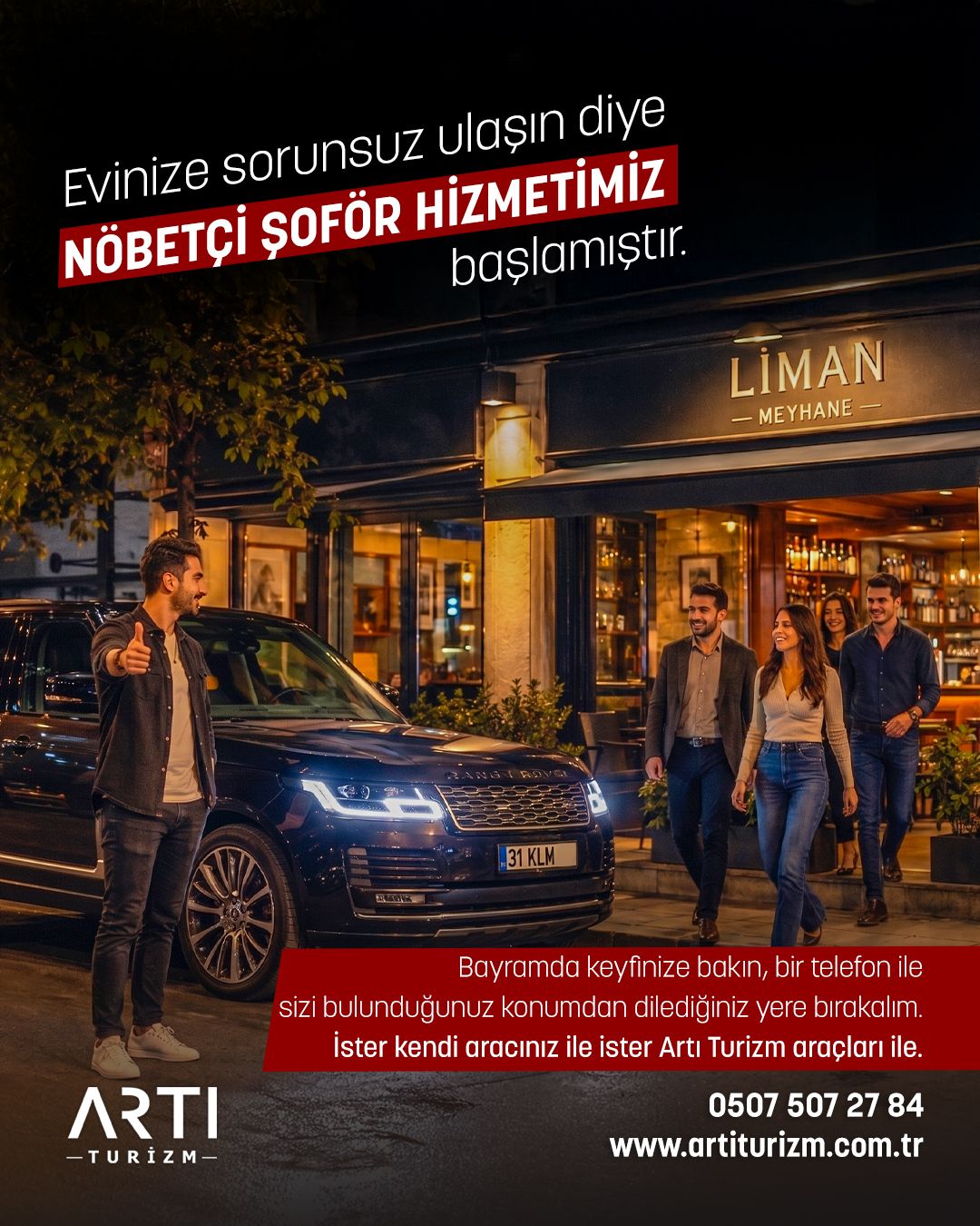 Hatay Nöbetçi Şoför Hizmeti  Alkollü, Yorgun ve Uykusuz Sürüşe Profesyonel Çözüm  Artı Turizm