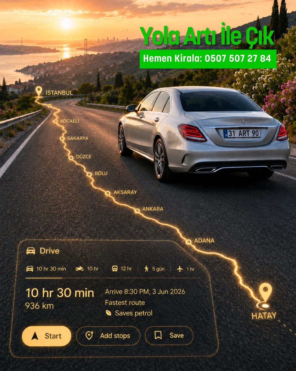 Premium Car Rental in Hatay Comfortable Self-Drive Cars, Chauffeur Service & Hatay Airport Transfers